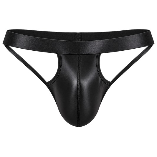 Black dual-strap open-back brief gift
