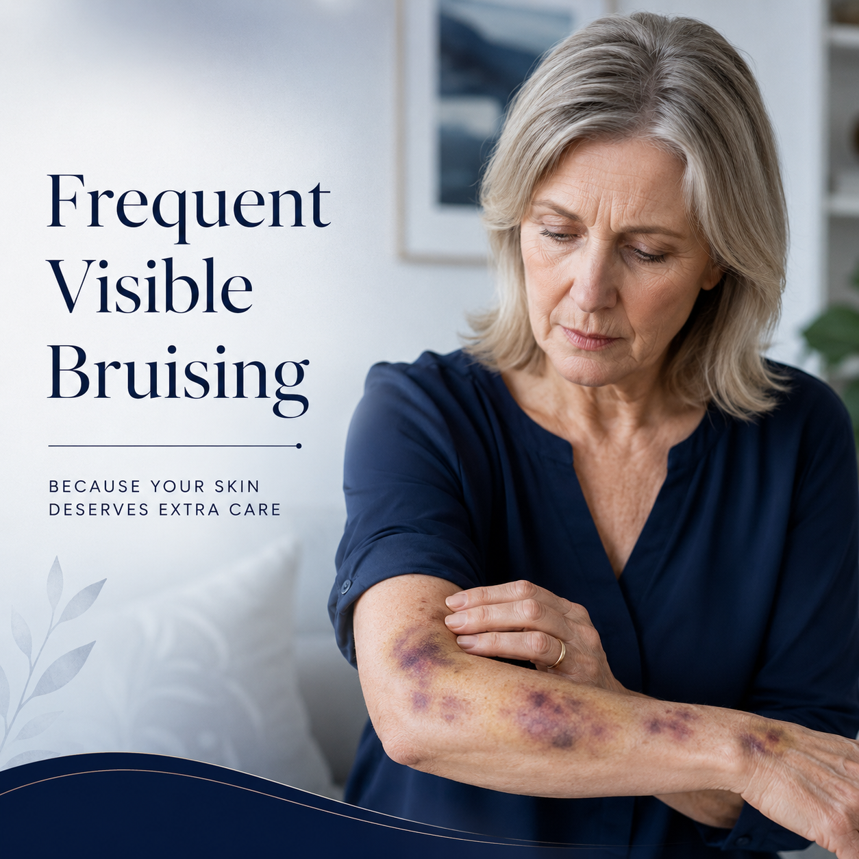 Frequent visible bruising