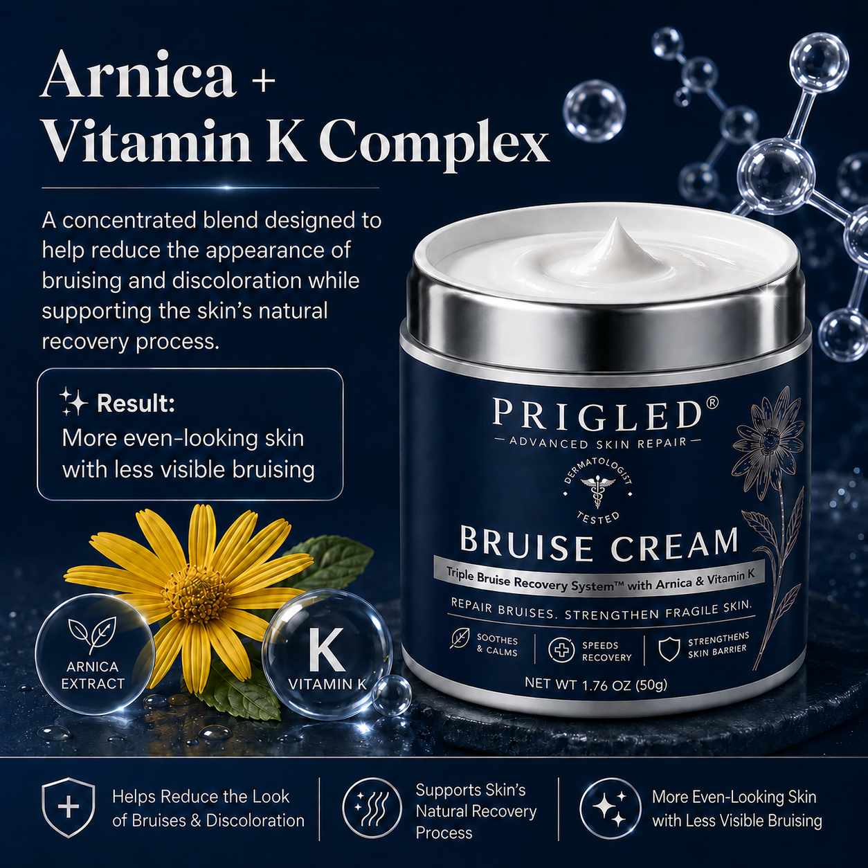 Arnica flower and premium ingredient composition