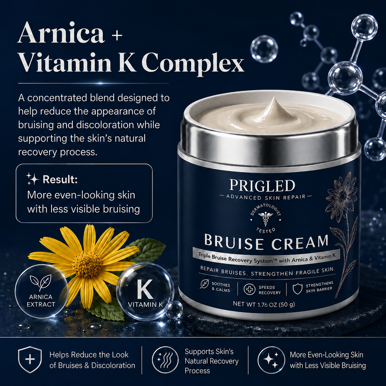 Arnica flower and premium ingredient composition
